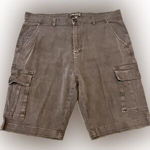 Wicked Stitch Men's Charcoal Black Cargo Shorts